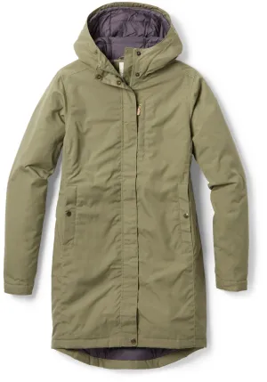 Insulated parka with Kiruna lining - women's Fjallraven, green