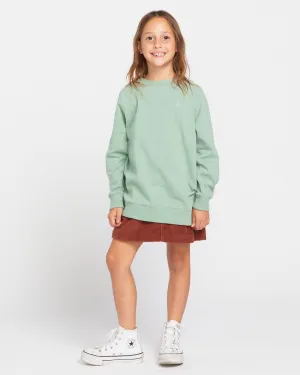 Little Girls Truly Stokin Pullover Hoodie - Sea Spray