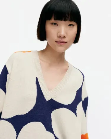 Marimekko Päivä Unikko Knitted Cotton Pullover