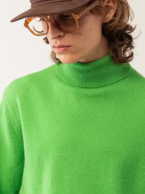 Men Turtleneck Sweater_Green