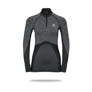 Odlo Women's Blackcomb 1/2 Zip Turtle-Neck Long-Sleeve Base Layer Top