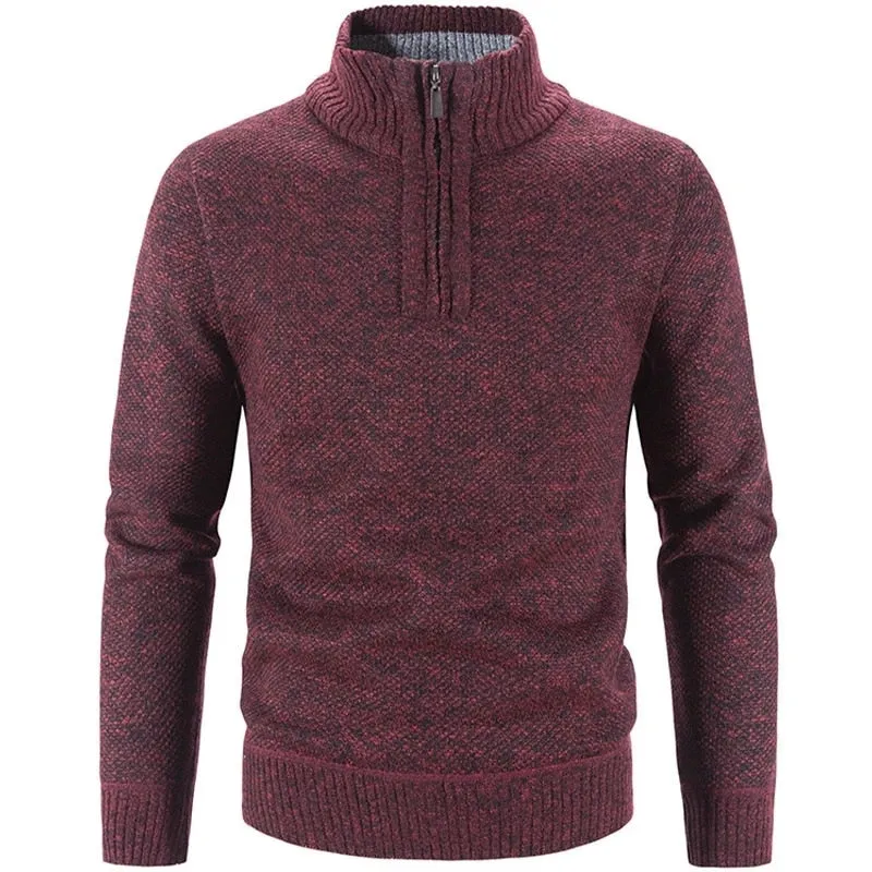 Pologize™ Warm Fleece Half Zipper Turtleneck