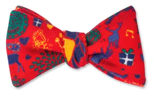 Red Fair Isle Bow Tie - B4790