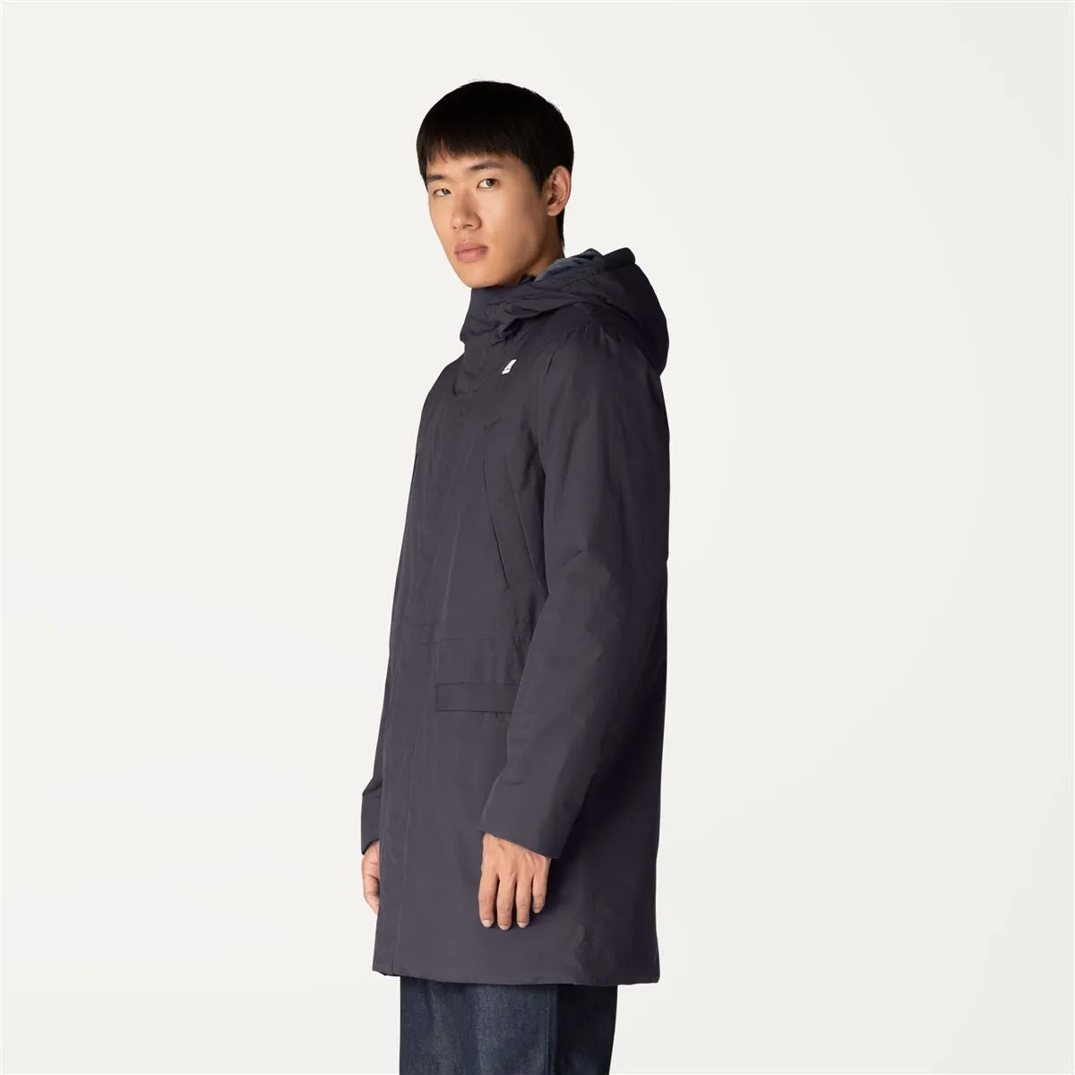 Remi Ripstop Marmotta - Men Waterproof Hooded Coat in Blue Depth