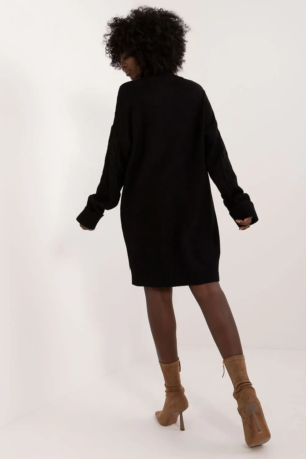 TEEK - Turtleneck Long Sweater Day Dress