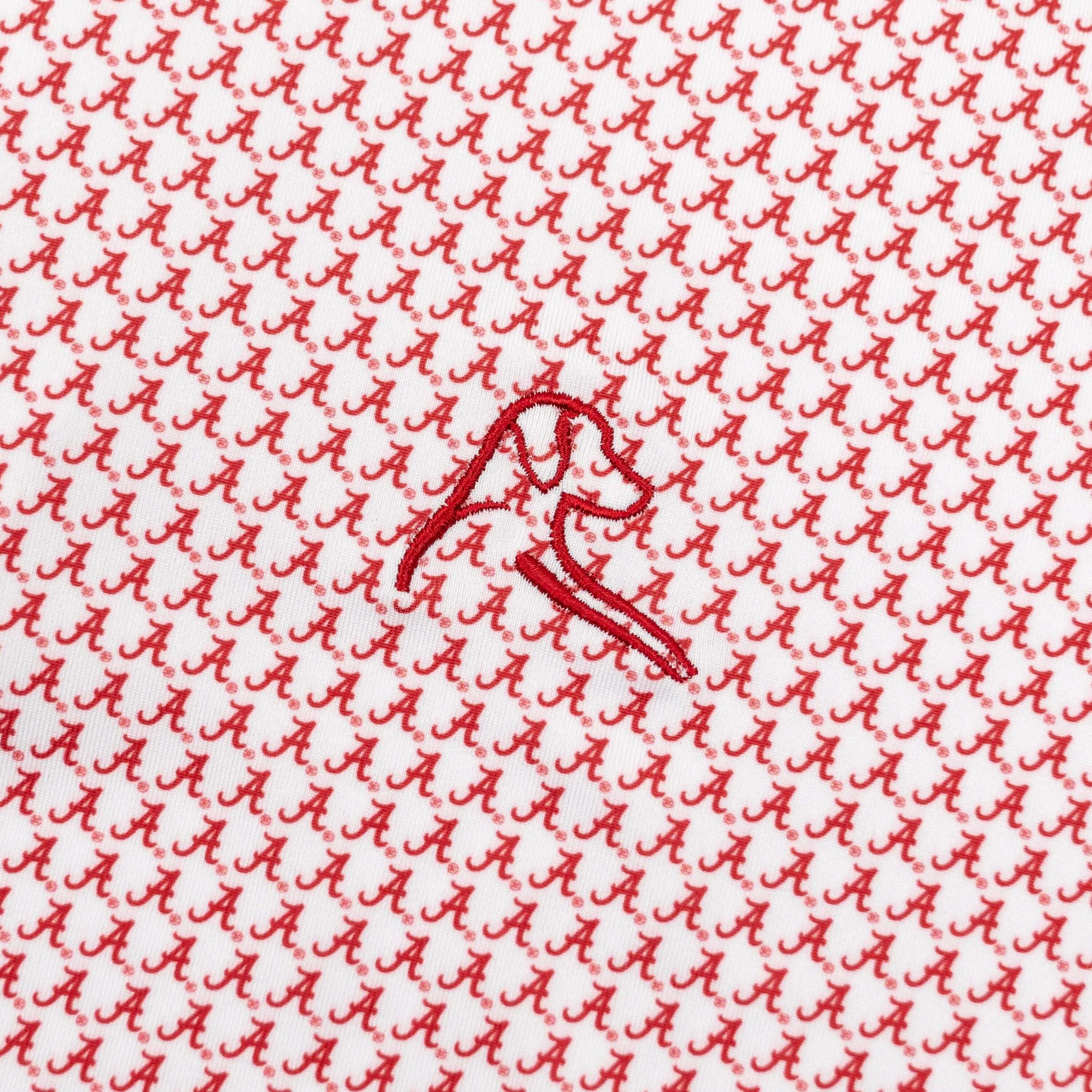 The Bama A® | Collegiate Polo | The Bama A - White/Carmine Red